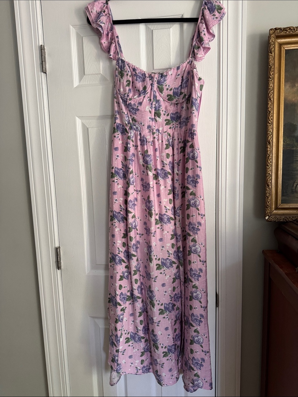 Wedelia Floral Bustier MIDI Dress - Purple Floral
